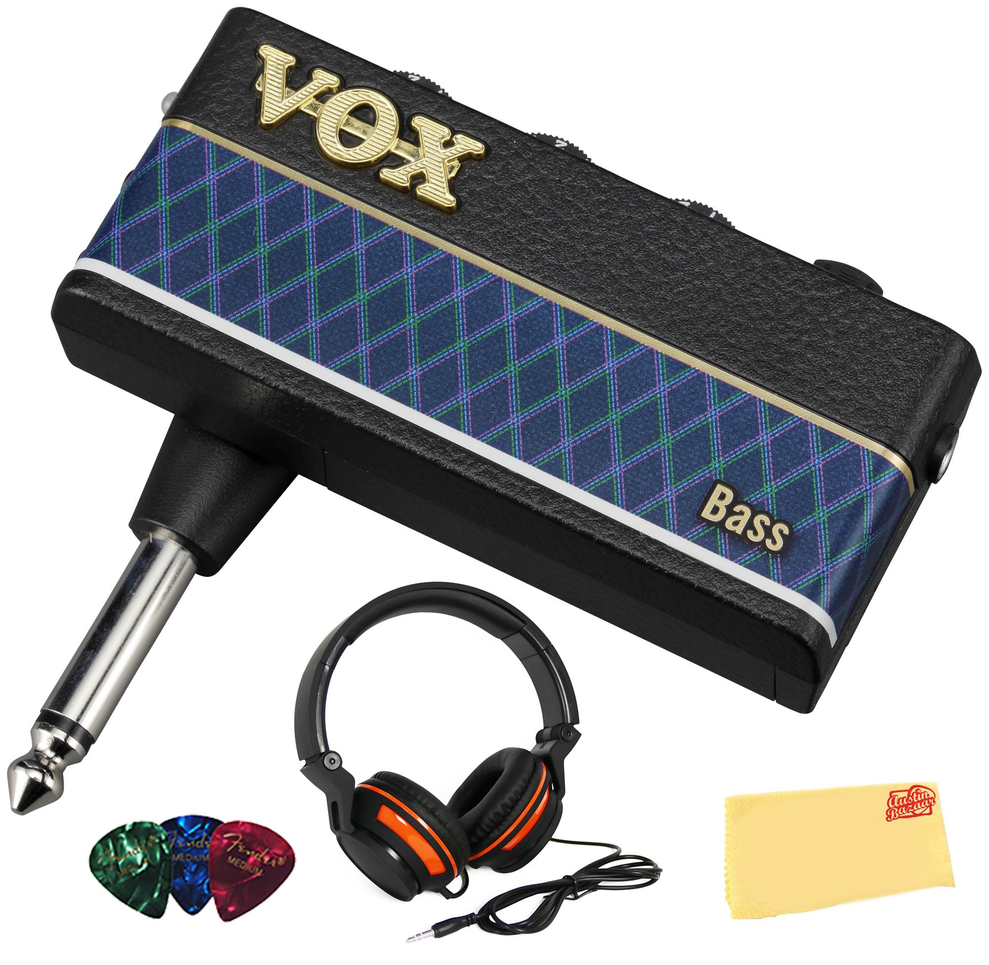 Vox AmPlug 3 Headphone Guitar Amplifier - Bass w/ Headphones