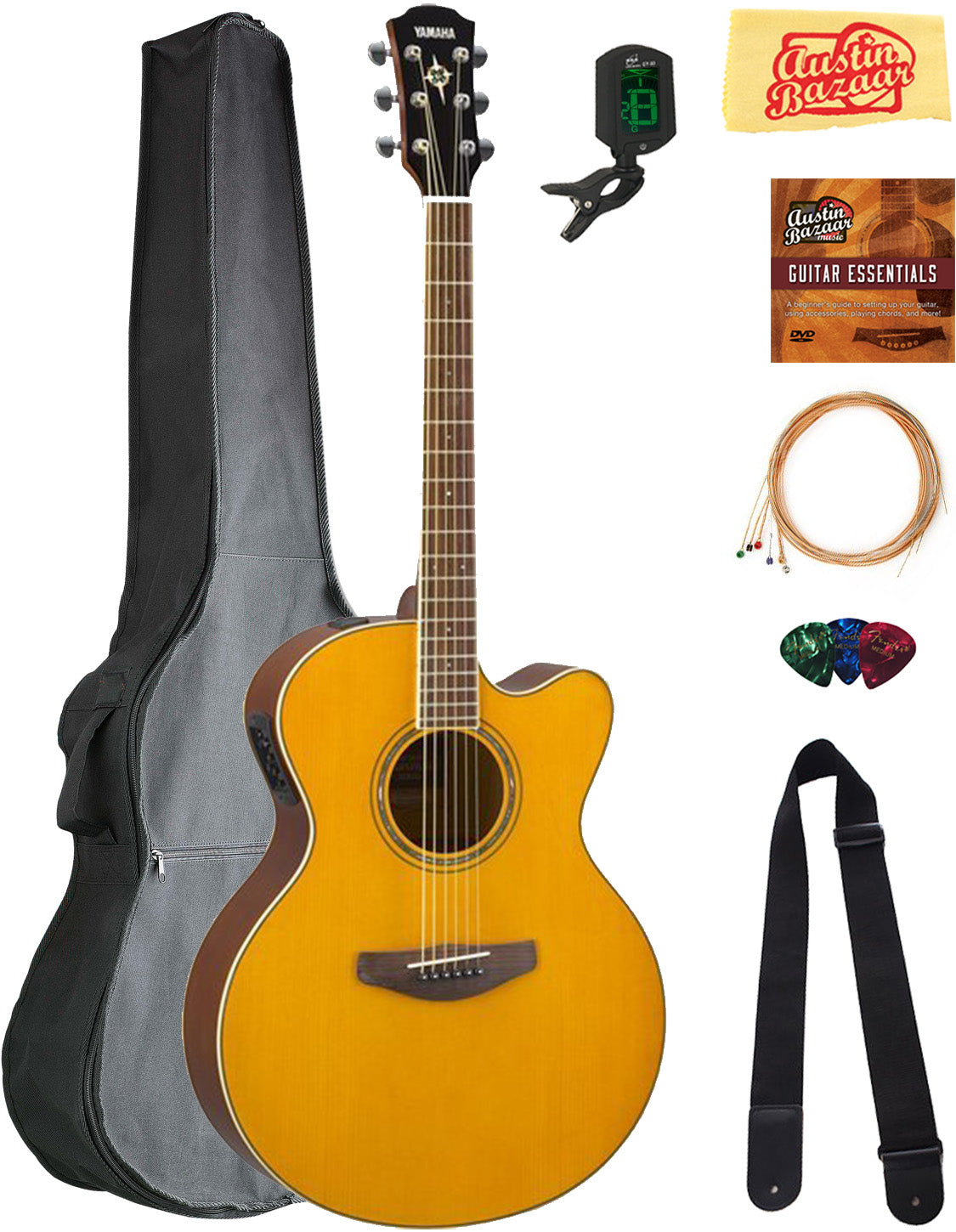 Yamaha CPX600 Acoustic-Electric Guitar - Vintage Tint w/ Gig Bag