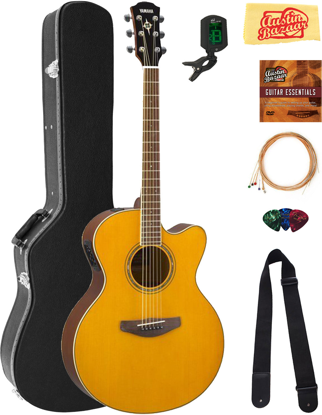 Yamaha CPX600 Acoustic-Electric Guitar - Vintage Tint w/ Hard Case
