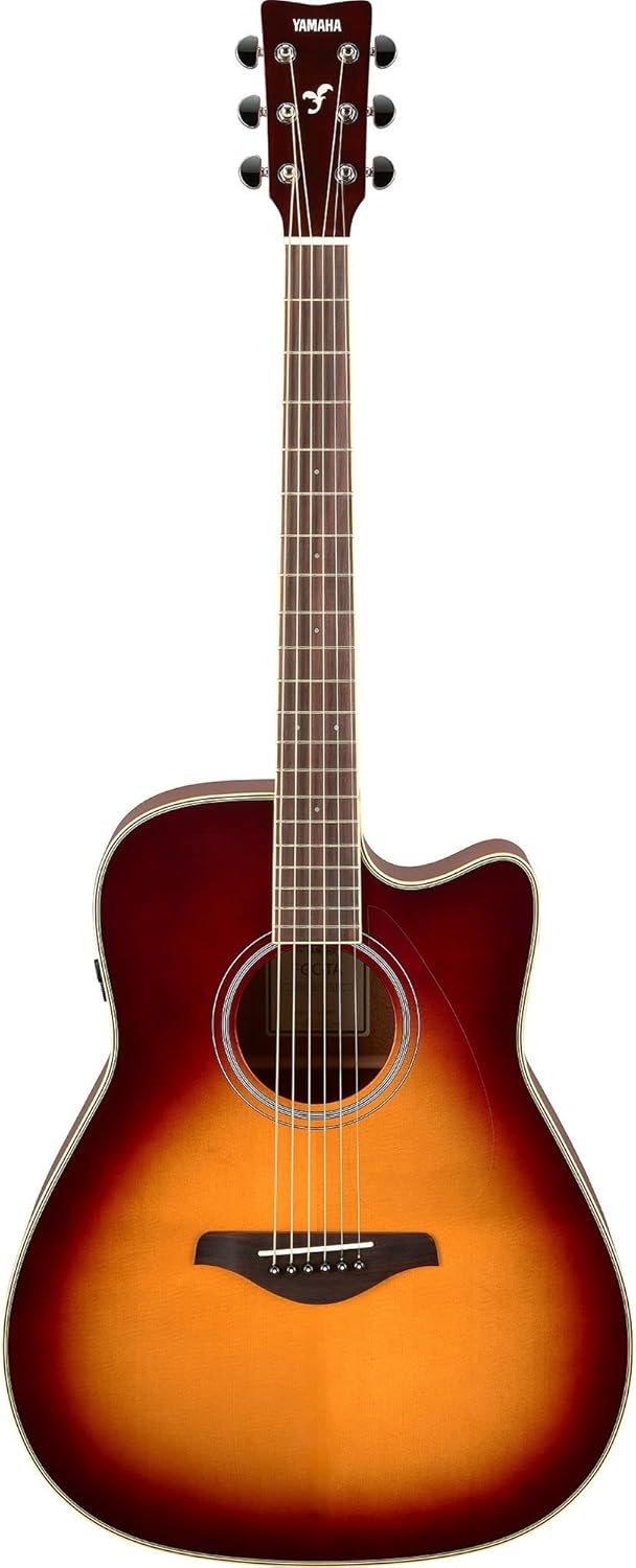 Yamaha FGC-TA TransAcoustic Dreadnought Cutaway Acoustic-Electric Guitar - Brown Sunburst