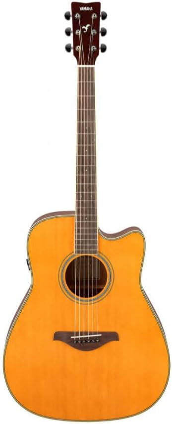 Yamaha FGC-TA TransAcoustic Dreadnought Cutaway Acoustic-Electric Guitar - Vintage Tint