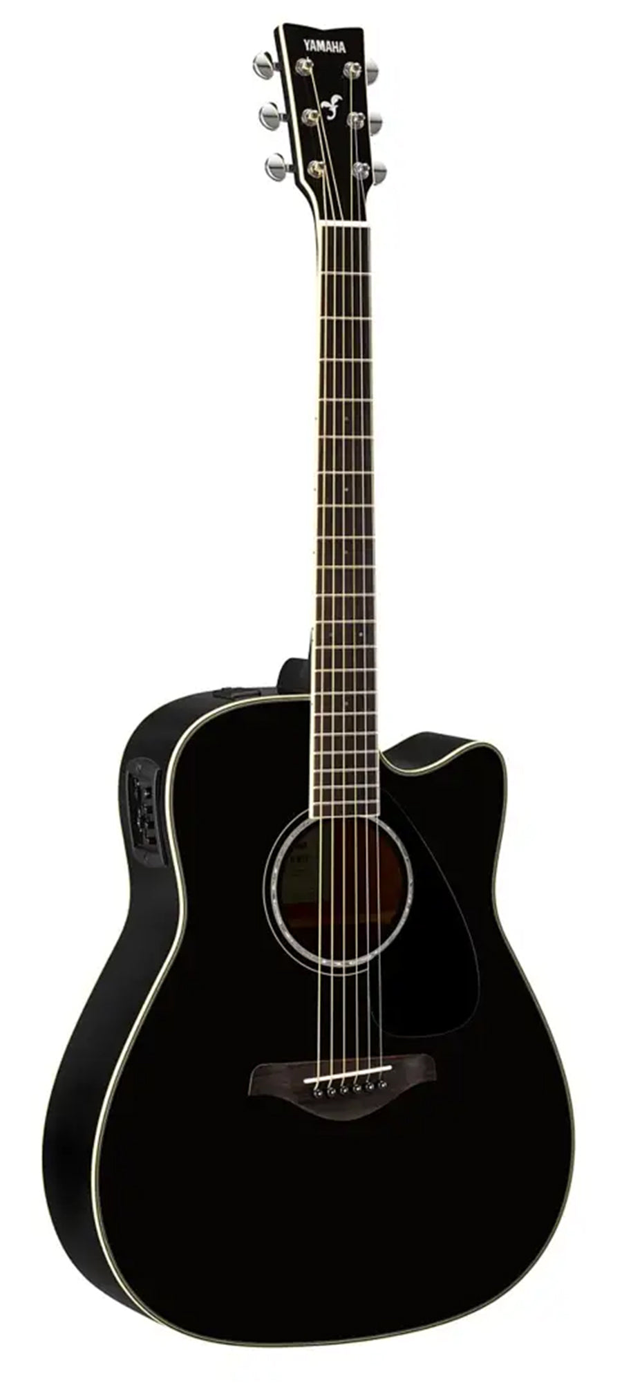 Yamaha FGX830C Solid Top Folk Acoustic-Electric Guitar - Black