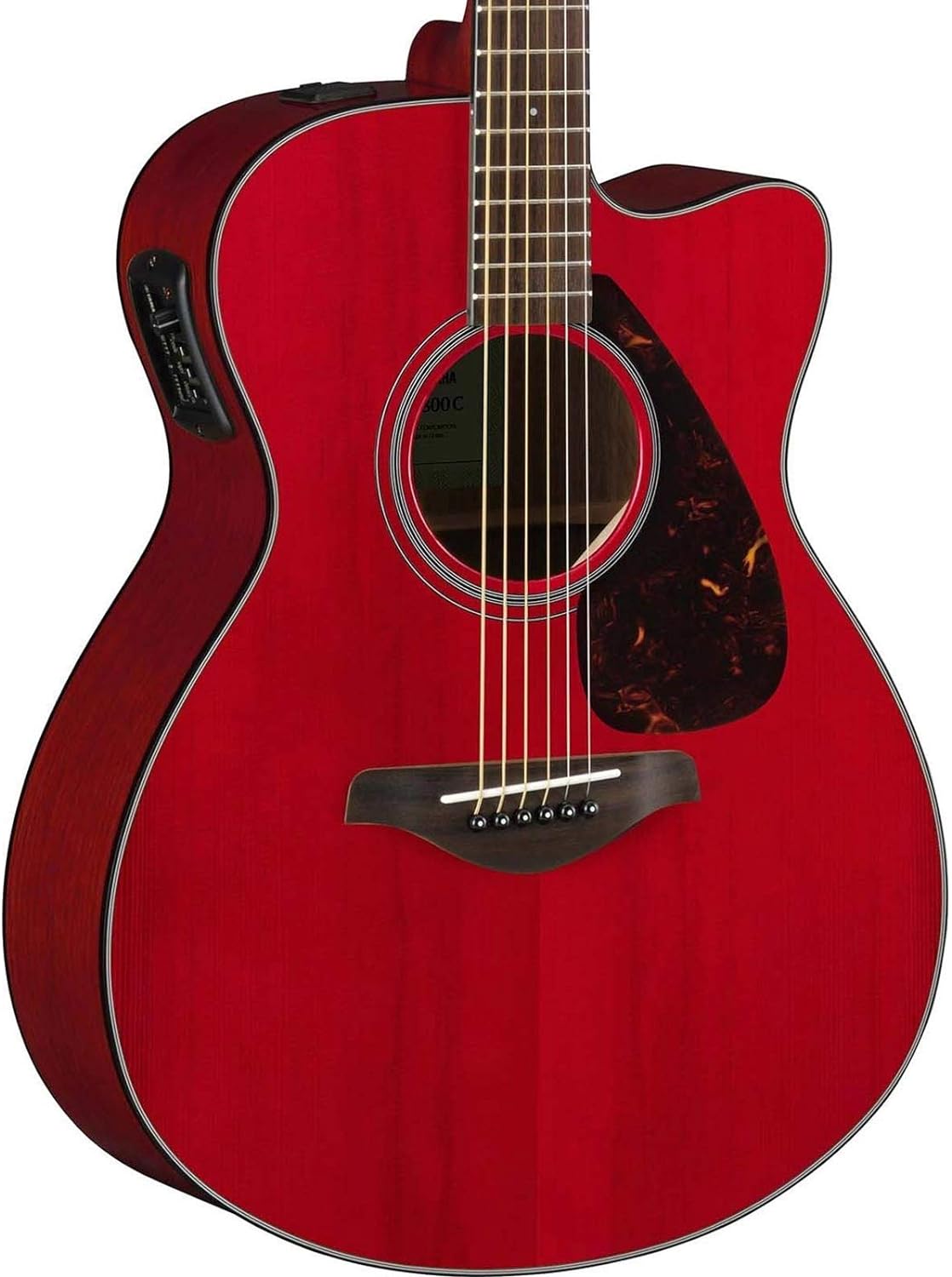 Yamaha FSX800C Solid Top Small Body Acoustic-Electric Guitar - Ruby Red