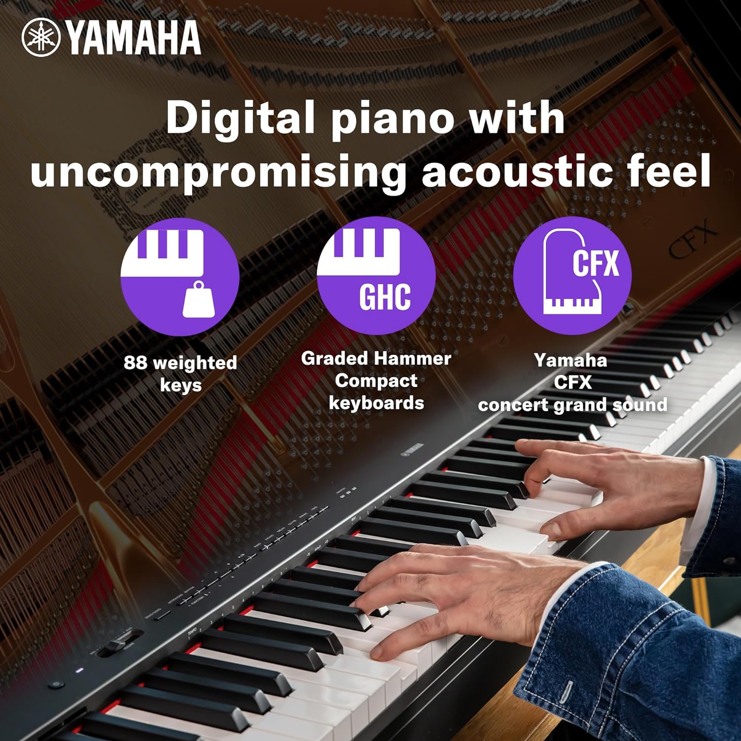 Yamaha P-225 88-Key Weighted Action Digital Piano - White
