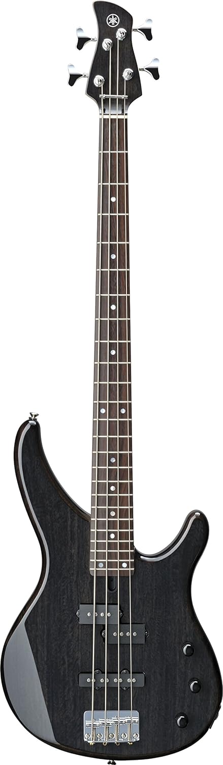 Yamaha TRBX174EW 4-String Exotic Wood Top Electric Bass Guitar - Translucent Black