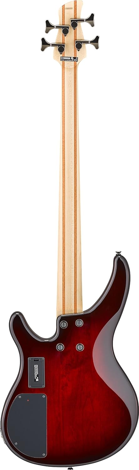 Yamaha TRBX604 4-String Flamed Maple Bass Guitar - Dark Redburst