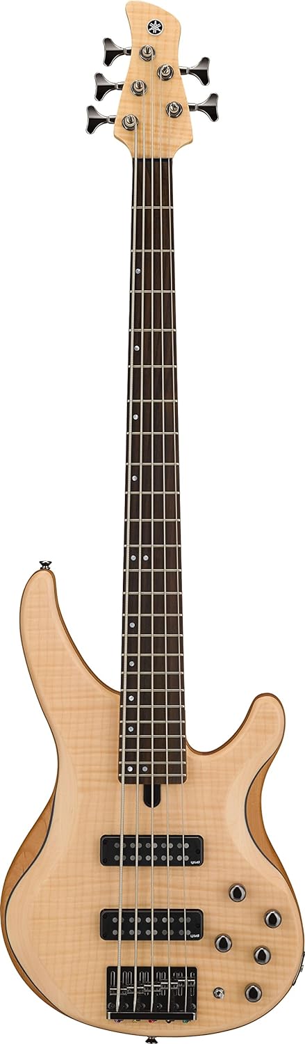 Yamaha TRBX605 5-String Flamed Maple Bass Guitar - Natural Satin
