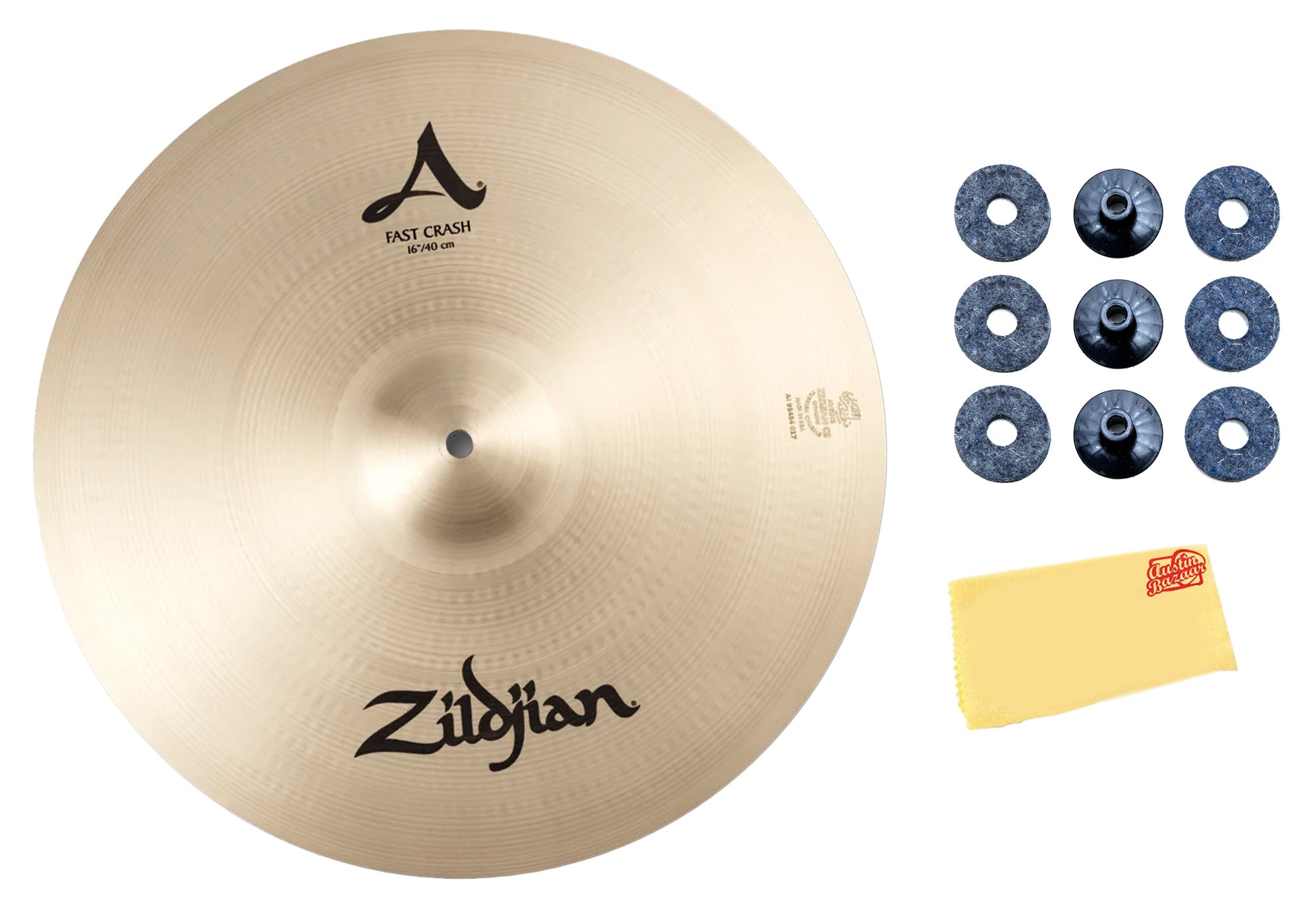 Zildjian A0266 16" A Fast Crash Cast Cymbal w/ Felts