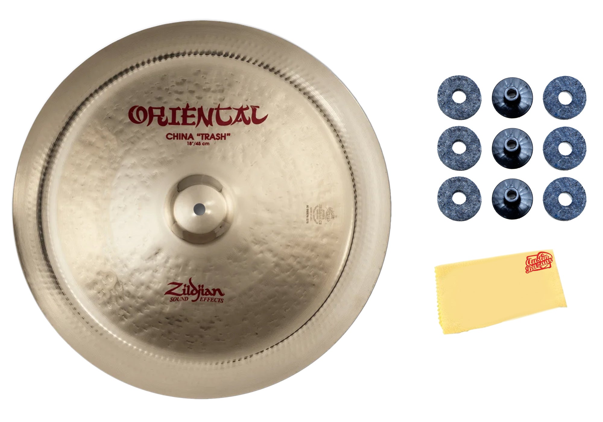 Zildjian A0618 18" FX China Trash Cast Cymbal w/ Felts