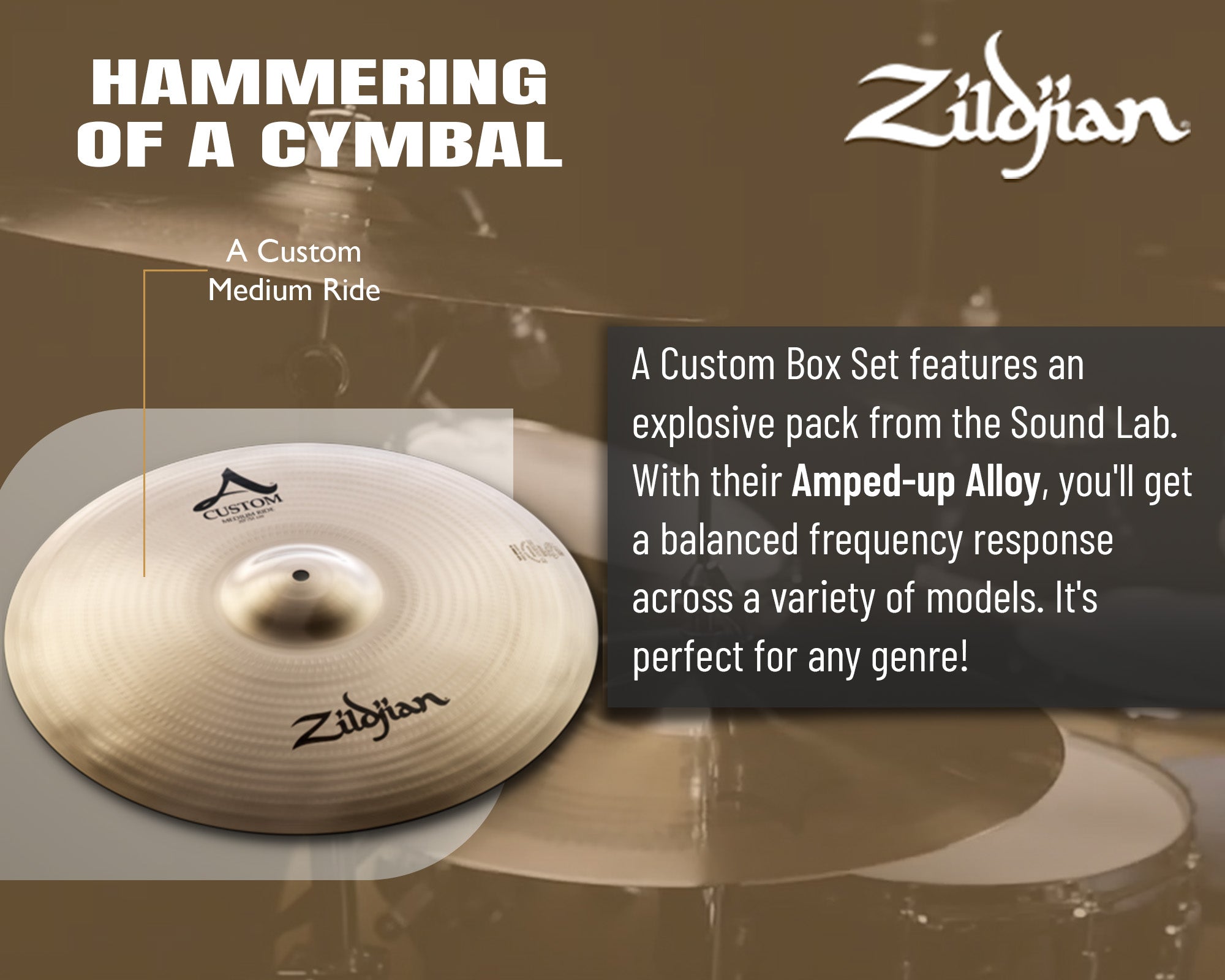 Zildjian A20579-11 A Custom Cymbal Pack w/ Cymbal Bag