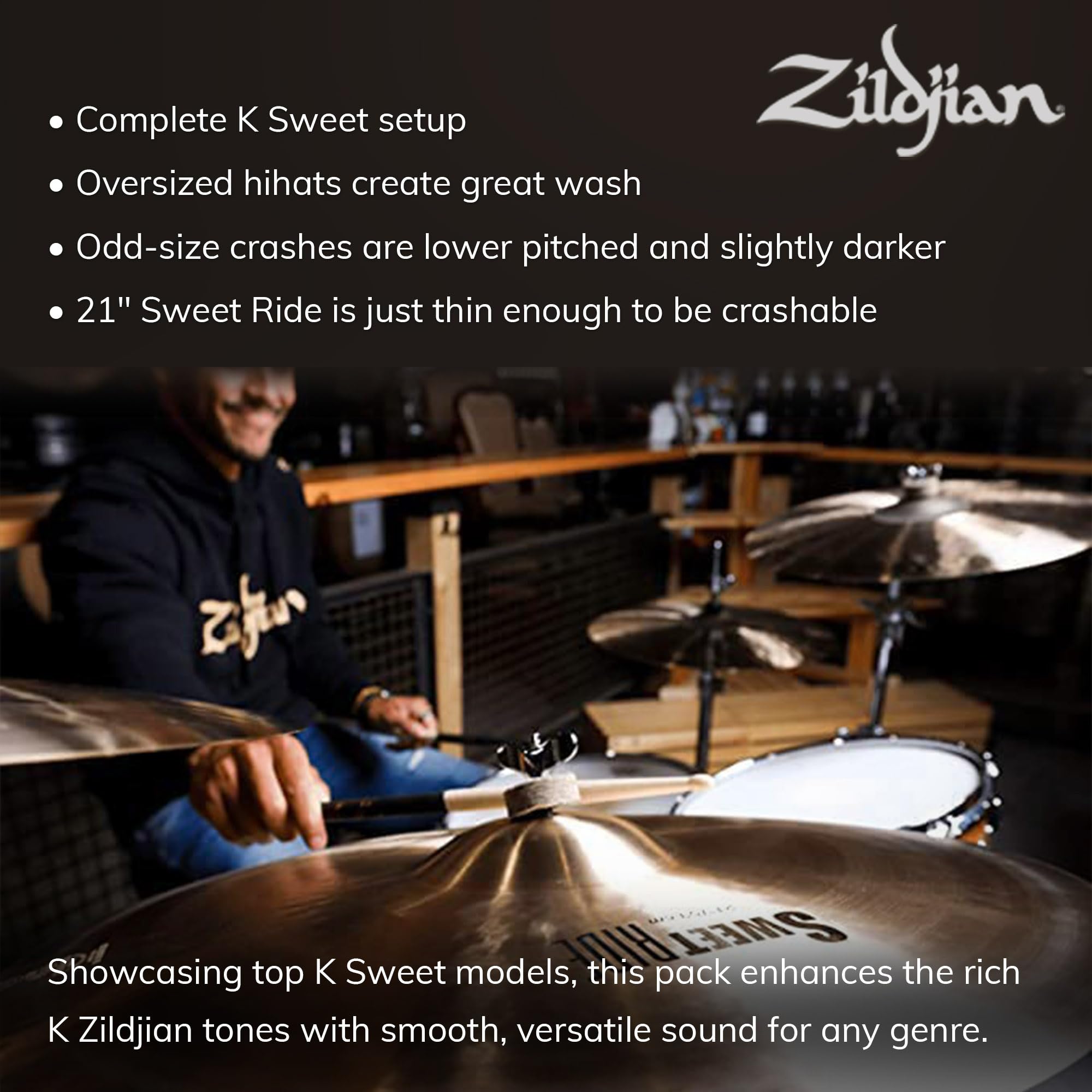 Zildjian KS5791 K Sweet Cymbal Pack w/ Cymbal Bag