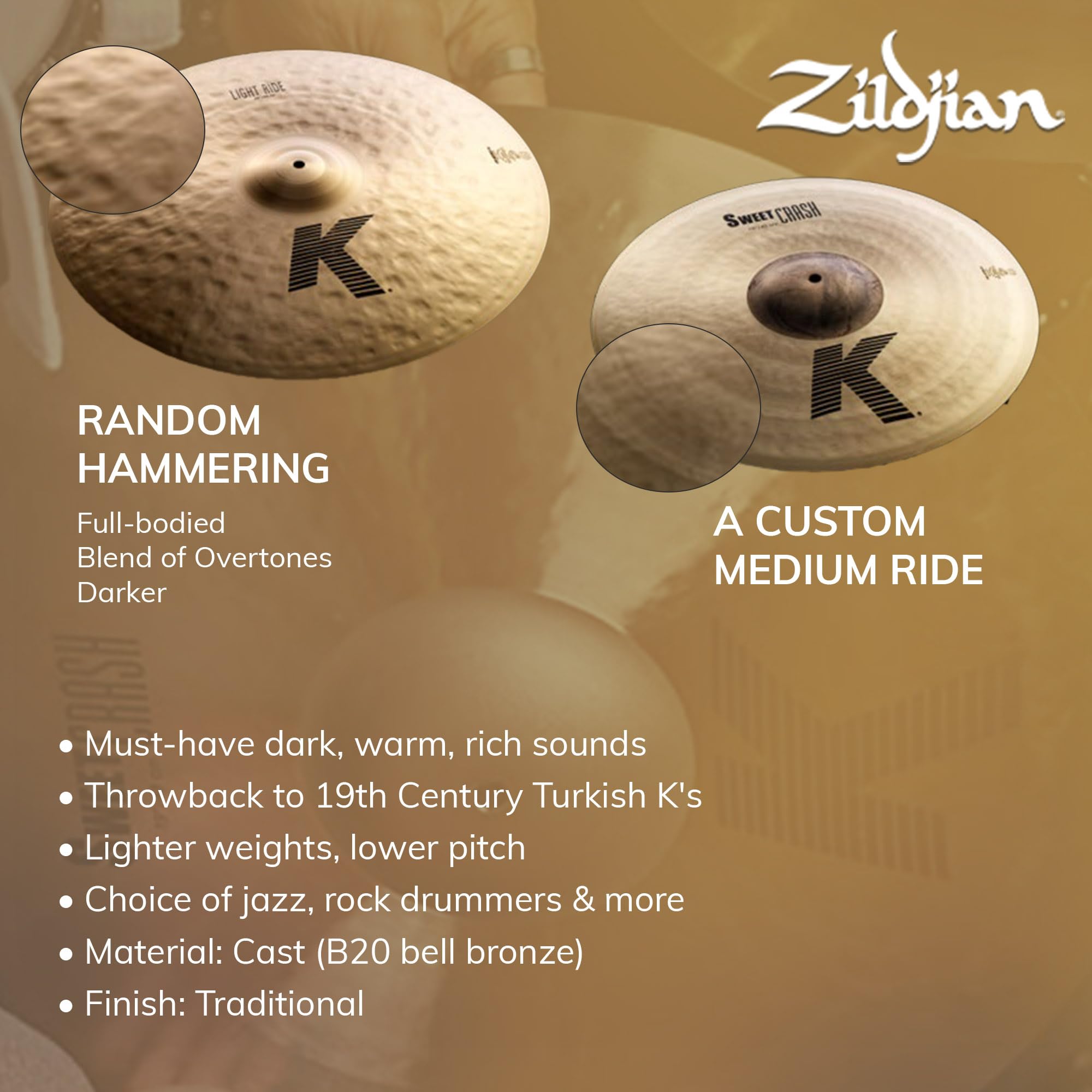Zildjian KS5791 K Sweet Cymbal Pack w/ Cymbal Bag