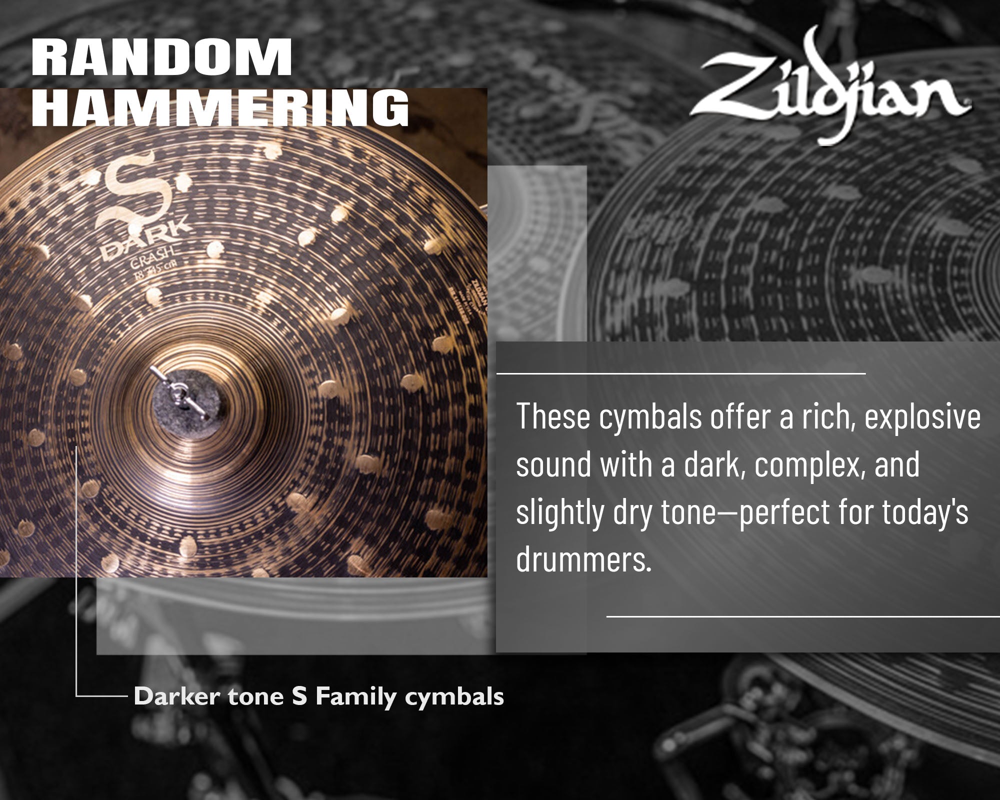 Zildjian SD4680 S Dark Cymbal Pack w/ Cymbal Bag