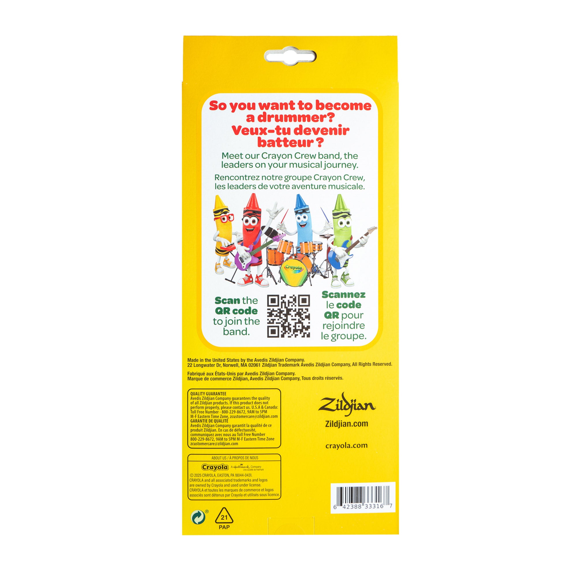 Zildjian ZKIDS Crayola Kids Drumsticks