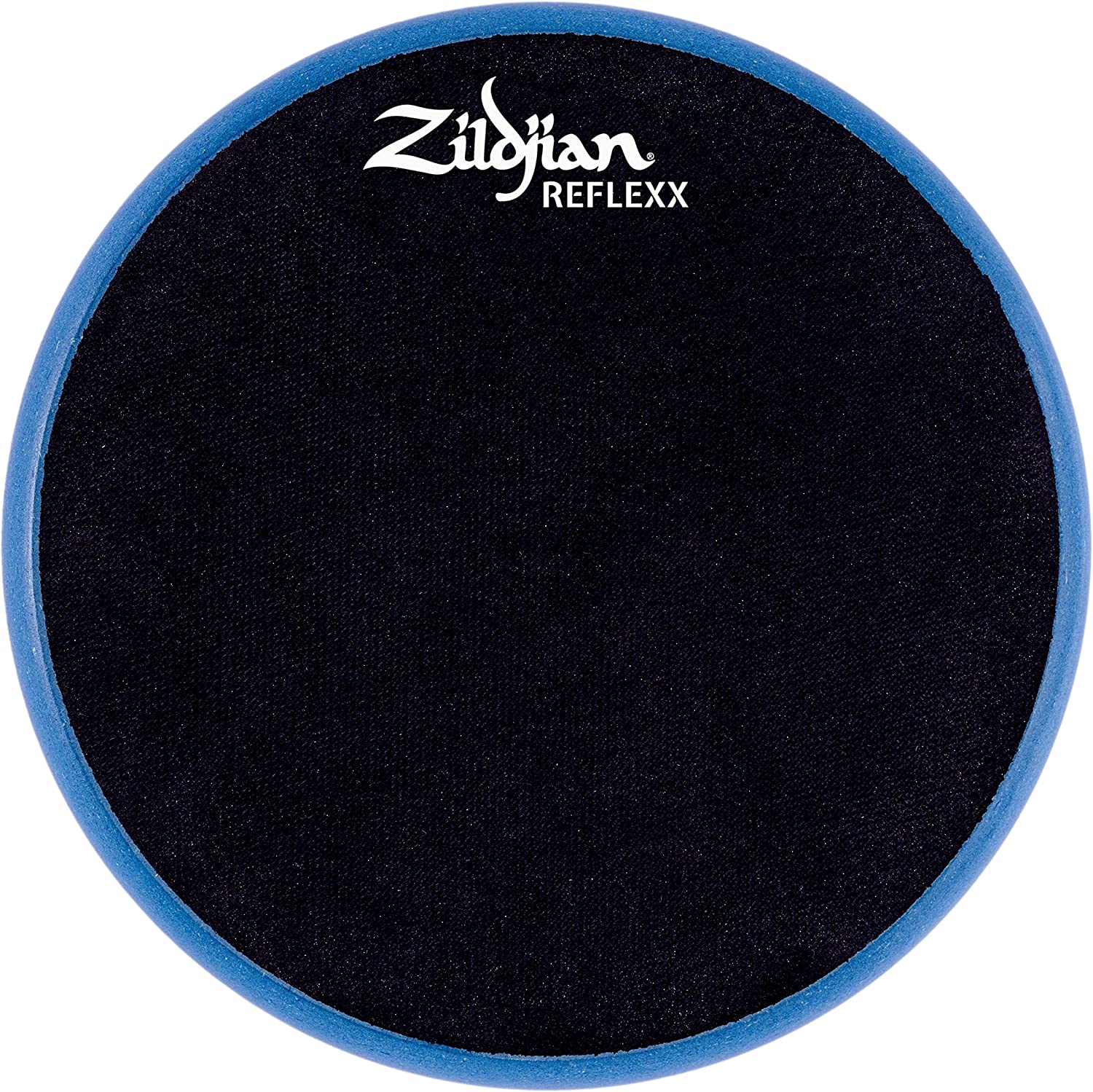 Zildjian ZXPPRCB10 10-Inch Reflexx Dual-Sided Conditioning Practice Pad - Blue w/ Drumsticks