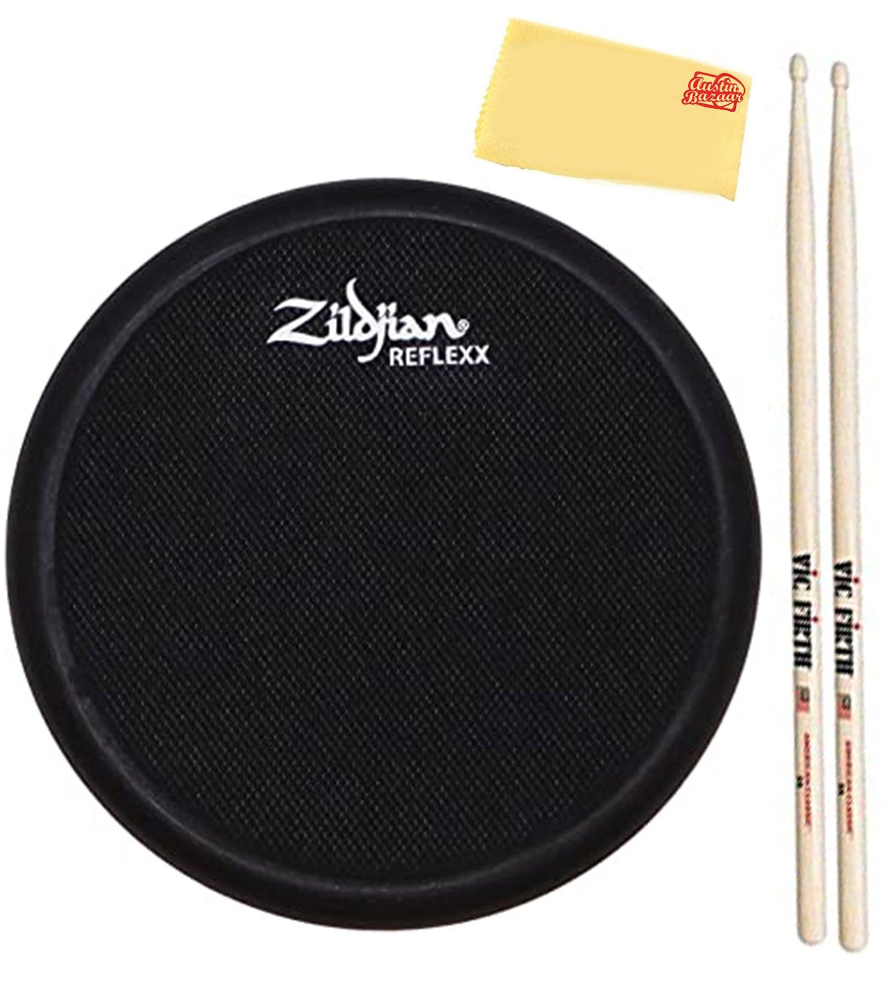 Zildjian ZXPPRCP06 6-Inch Reflexx Dual-Sided Conditioning Practice Pad w/ Drumsticks
