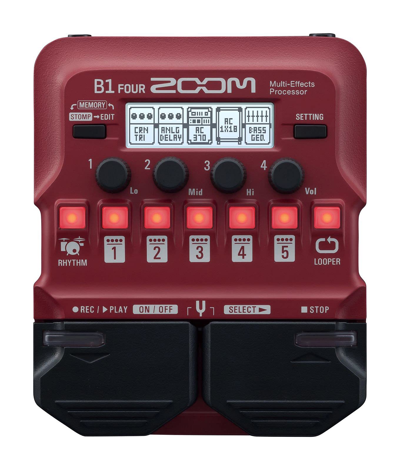 Zoom B1 FOUR Bass Multi-Effects Processor w/ Cables