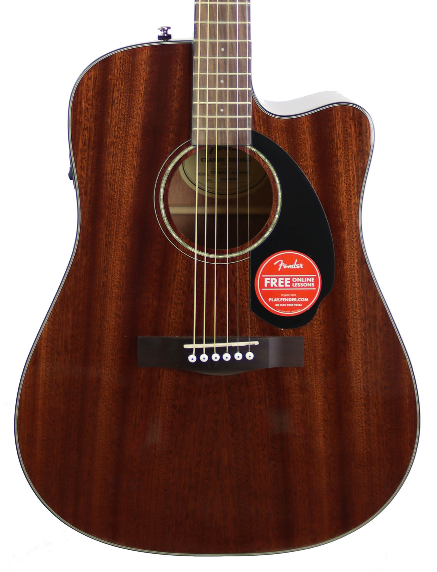 Fender CD60SCE Dreadnought AcousticElectric Guitar All Mahogany