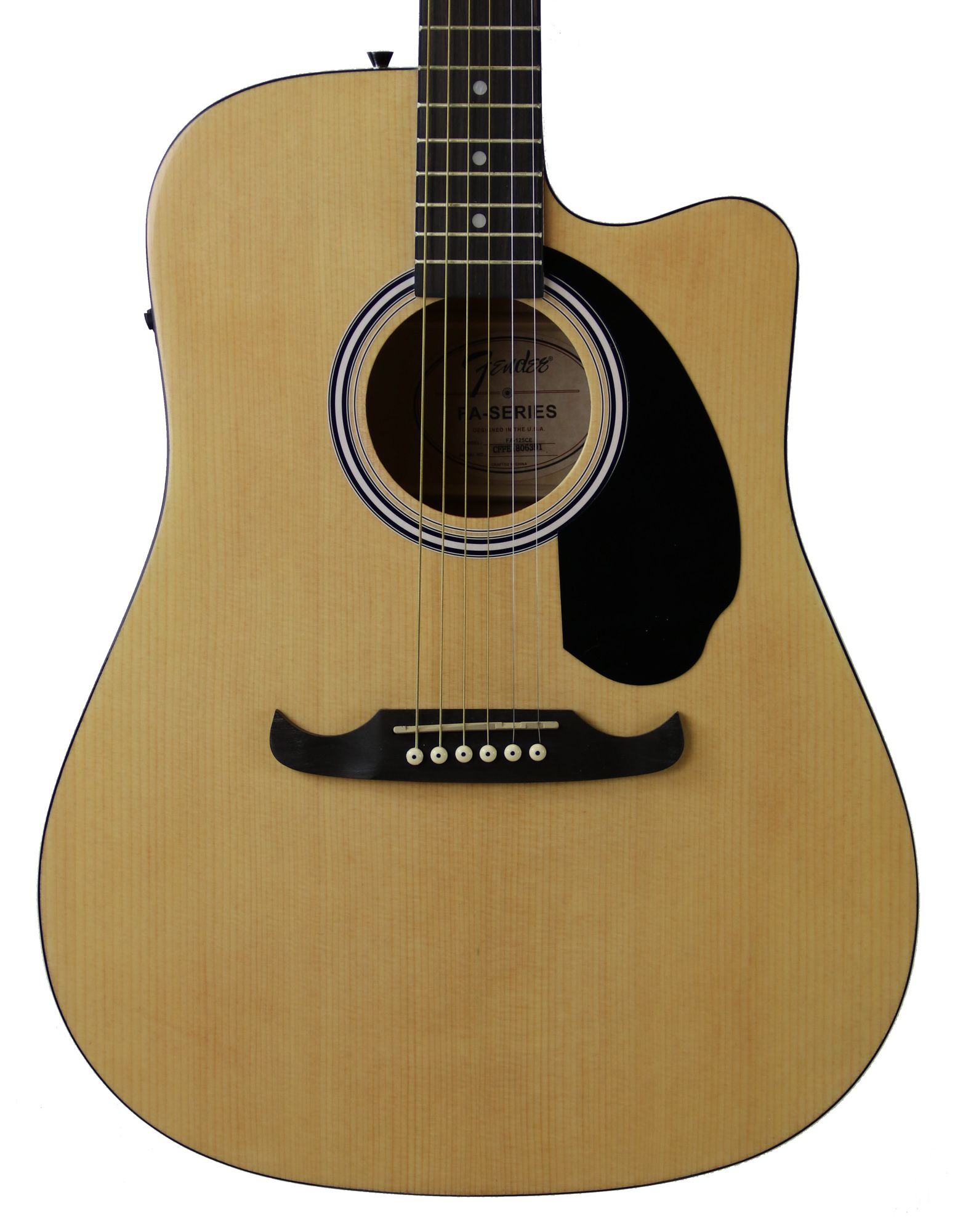 Fender FA125CE Dreadnought Cutaway AcousticElectric Guitar Natural