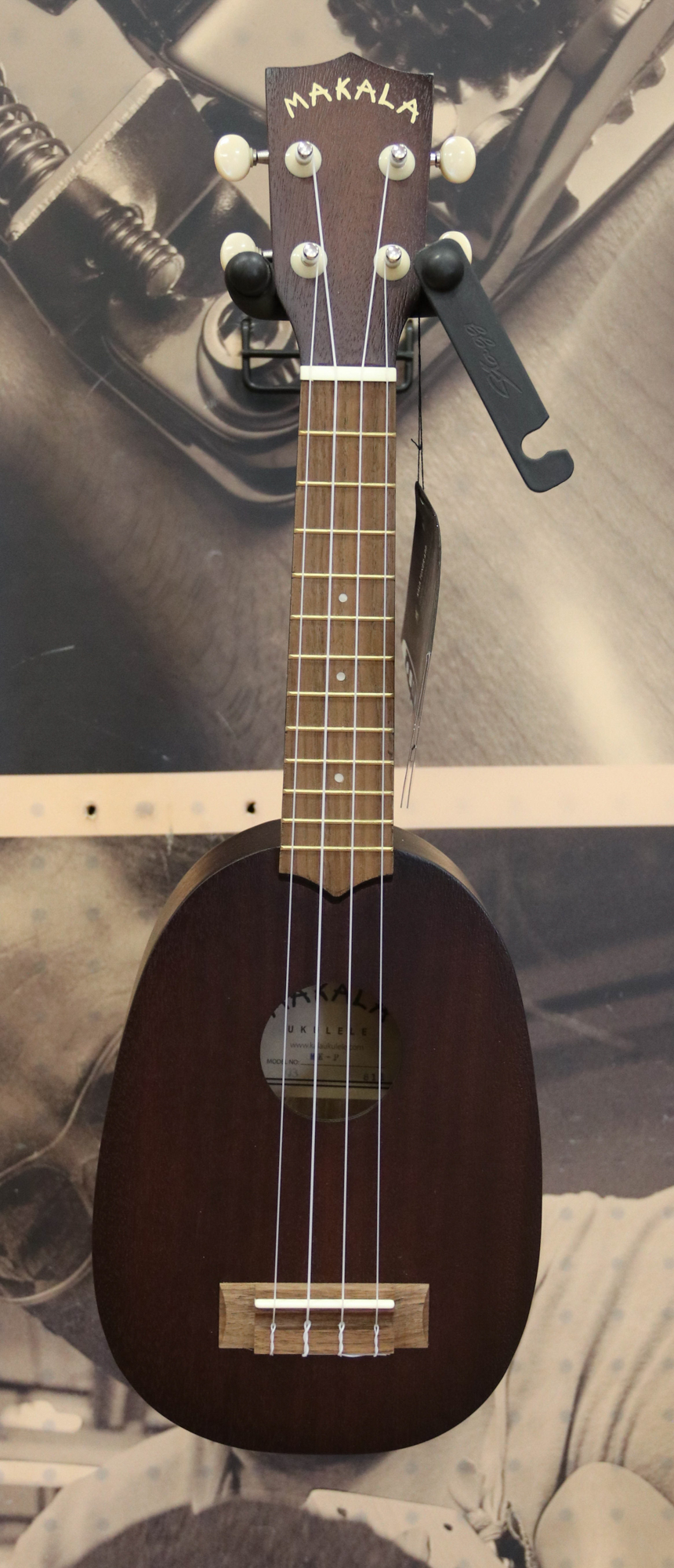 Kala MKP Makala Pineapple Soprano Ukulele (large dent on back of body
