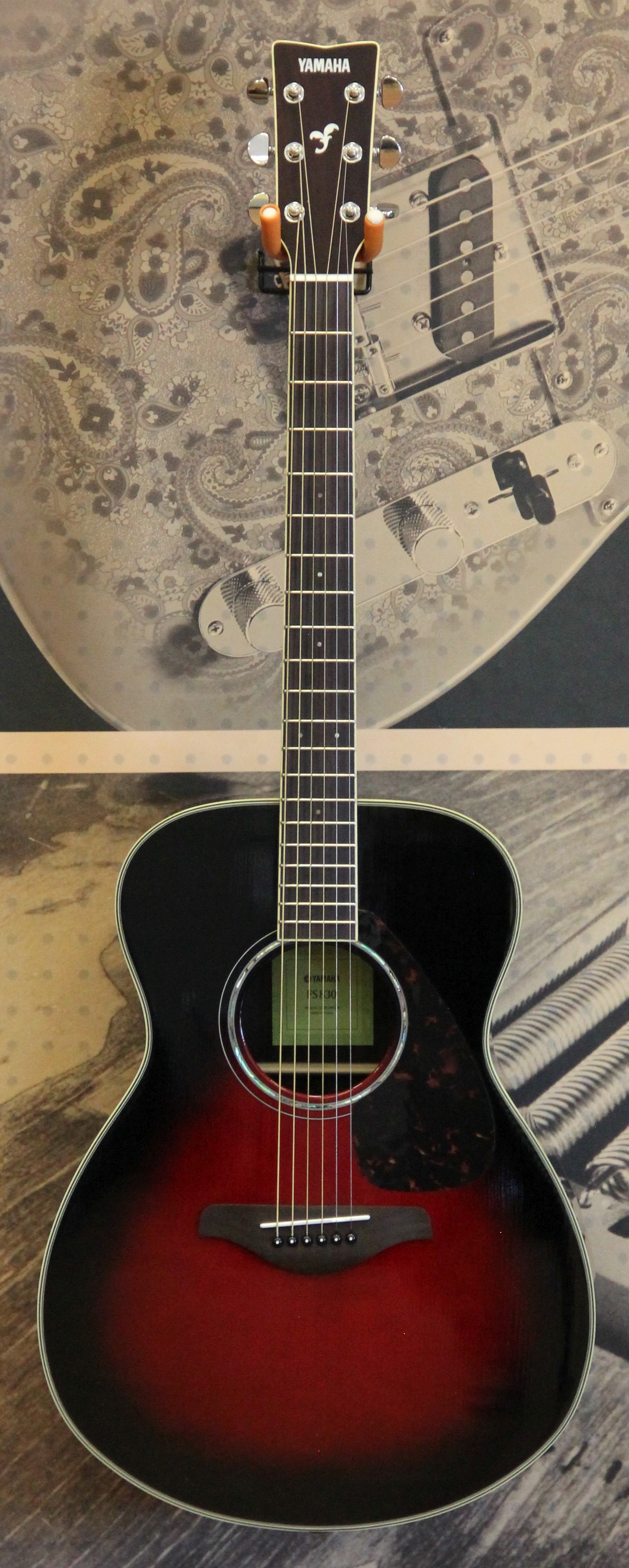 Yamaha FS830 Solid Top Small Body Acoustic Guitar Tobacco Sunburst eBay