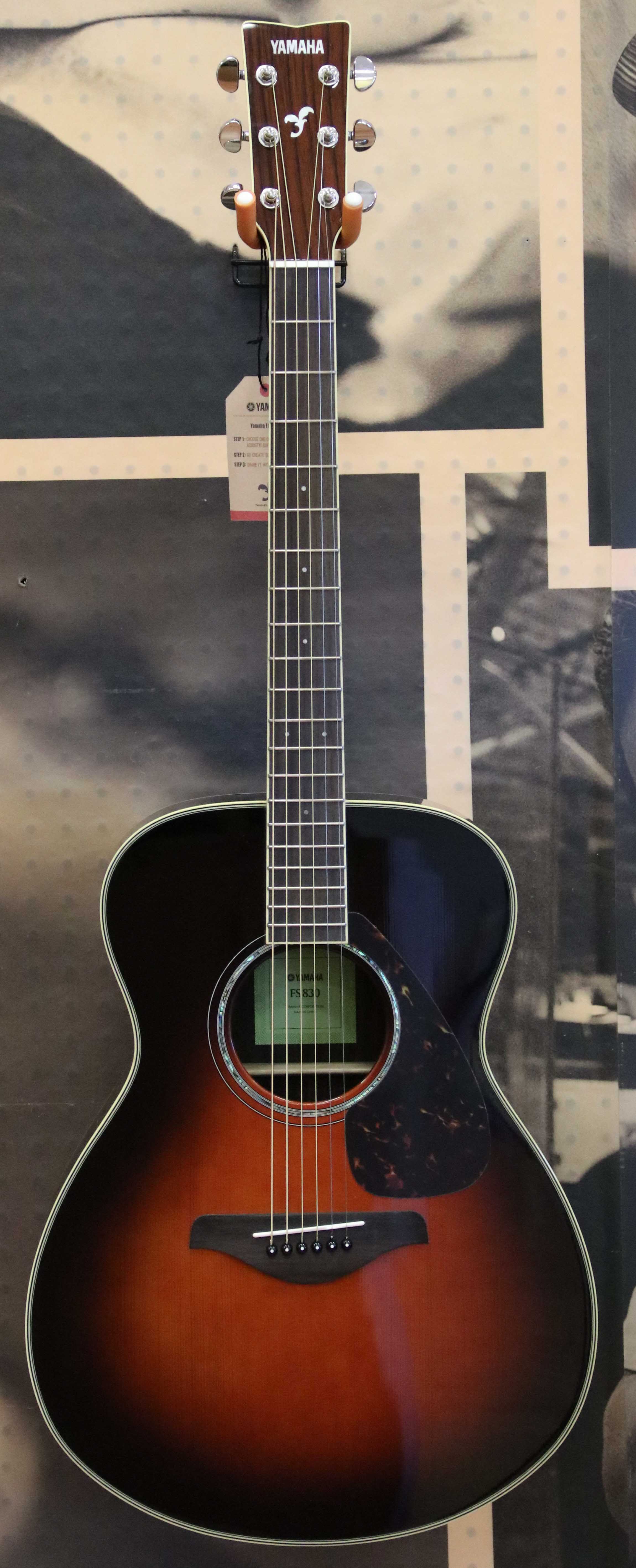 Yamaha FS830 Solid Top Small Body Acoustic Guitar Tobacco Sunburst 889025104050 eBay