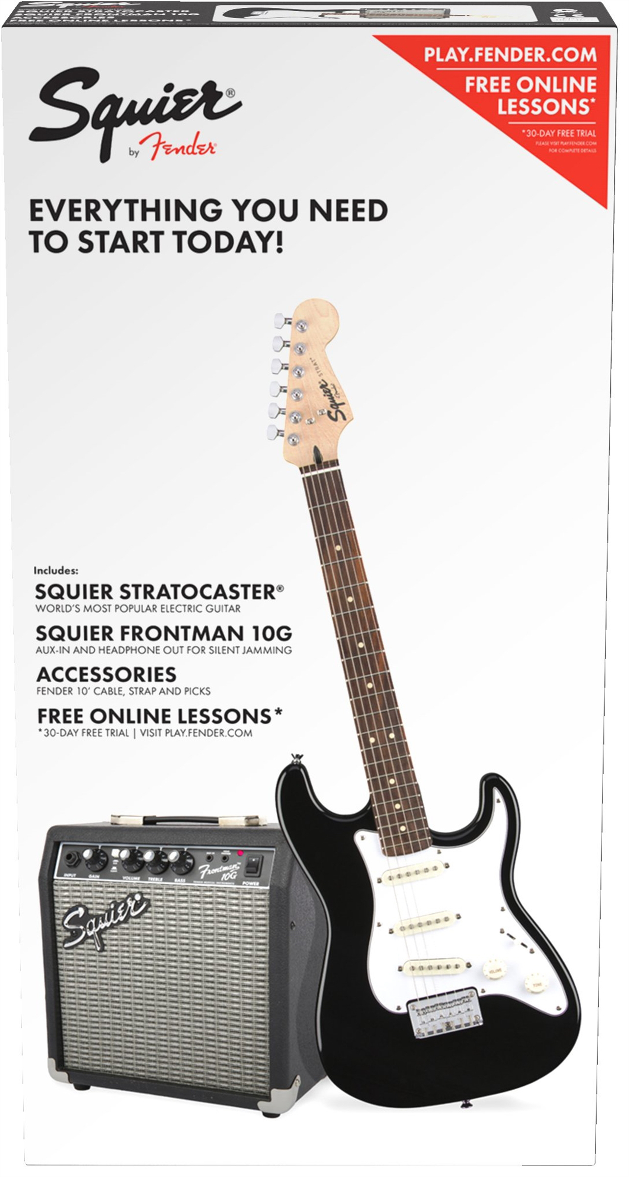 Squier by Fender Stratocaster Pack Black eBay