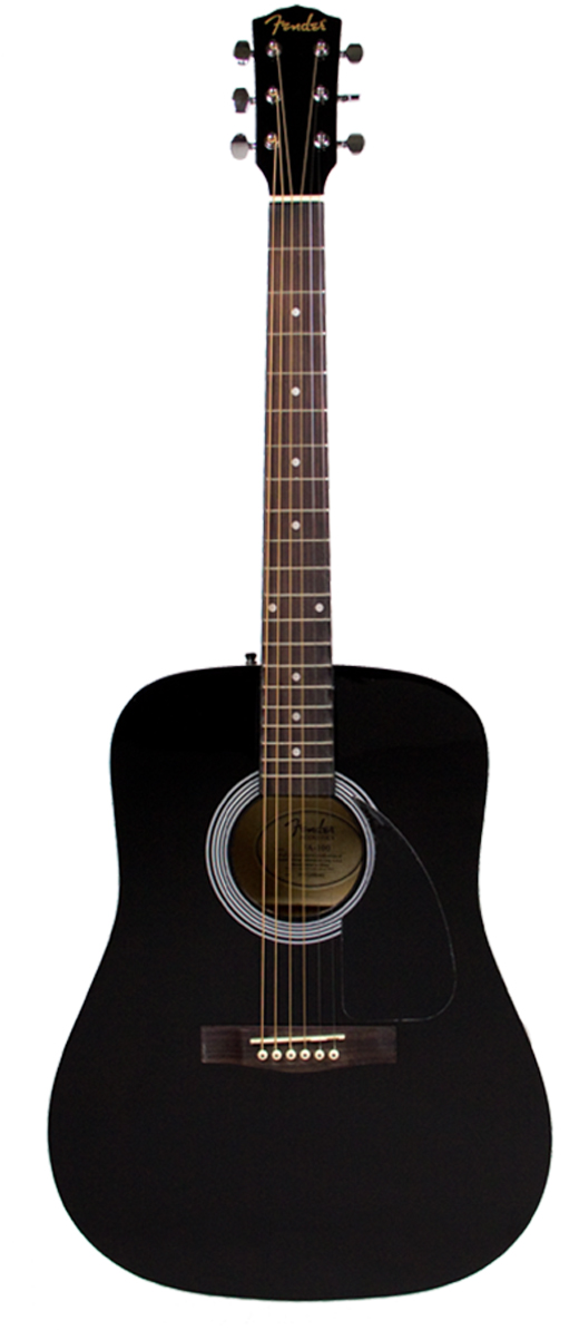 ::Fender FA-100 Acoustic Guitar - Black w/ Gig Bag