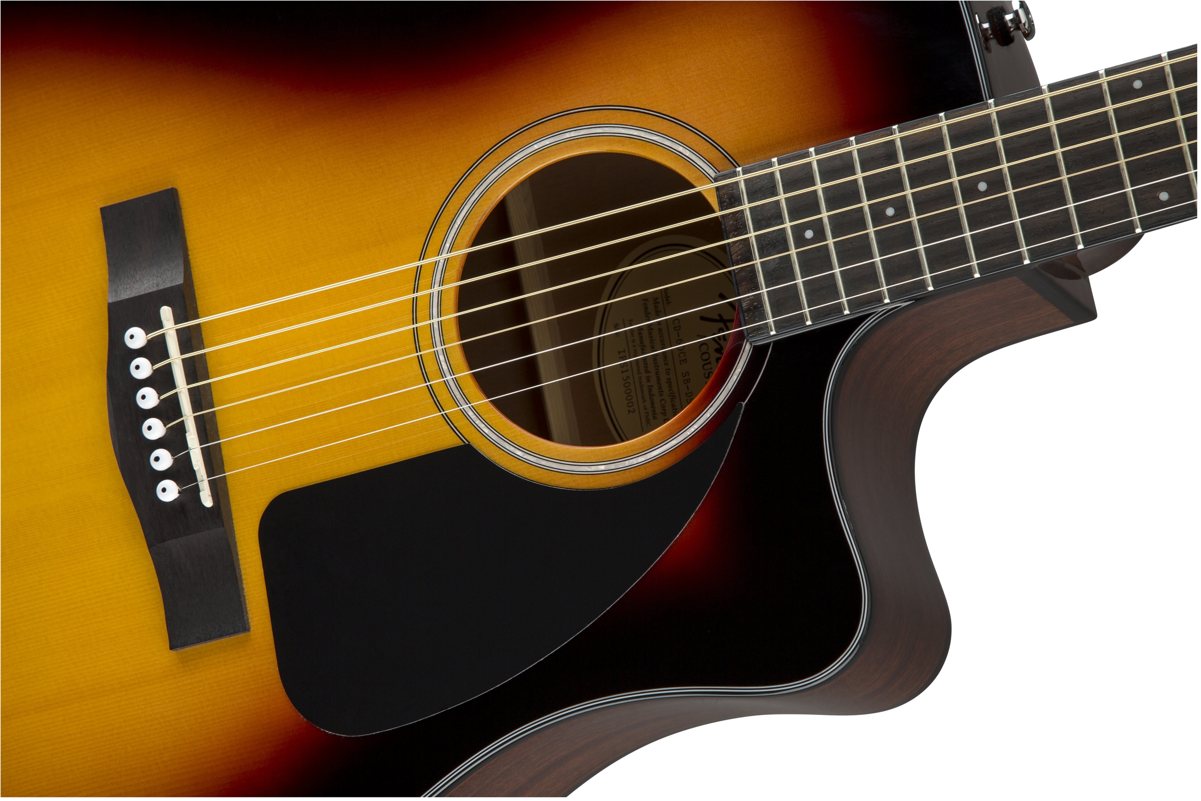 Fender 0961536232 CD60CE AcousticElectric Guitar Sunburst w/ Hard Case