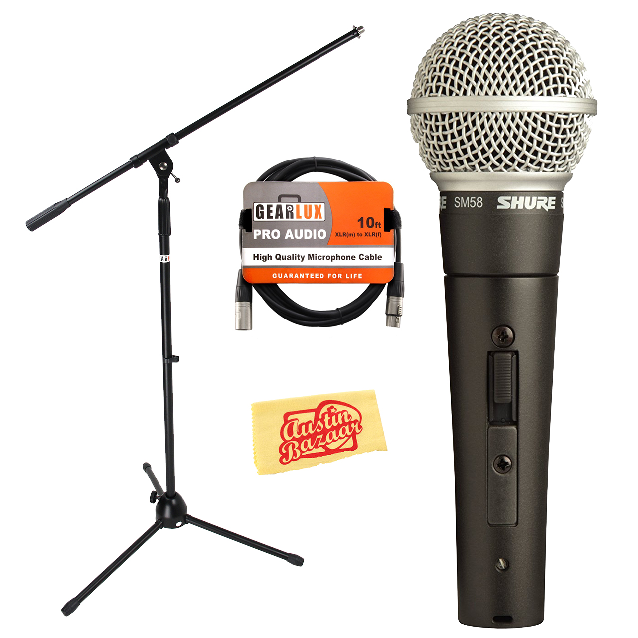 Shure SM58S On/OffSwitch Vocal Microphone w/ Boom Stand eBay