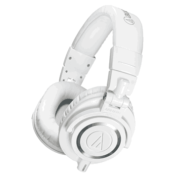 White Audio-Technica ATH-M50X Headphones