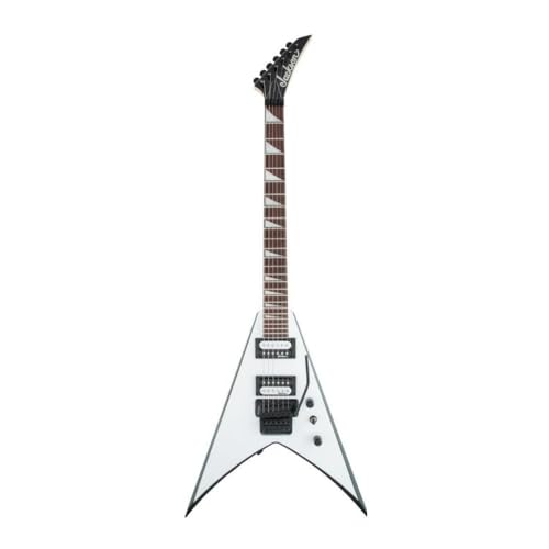 Jackson JS32 King V Electric Guitar - White with Black Bevels