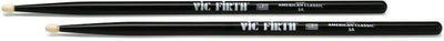 Vic Firth American Classic 5A Black Drumsticks - 12 Pairs with Austin Bazaar Polishing Cloth