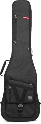 Gator Transit Series GT-BASS-BLK Lightweight Bass Guitar Gig Bag - Charcoal Black