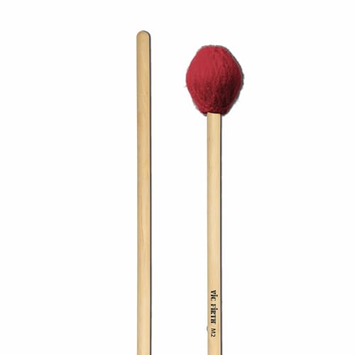 Vic Firth M2 American Custom Keyboard Mallet, Medium, Red Yarn