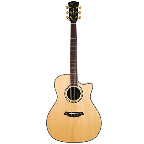 Parkwood GA880 ADK Grand Auditorium Cutaway Semi Acoustic Guitar - Natural