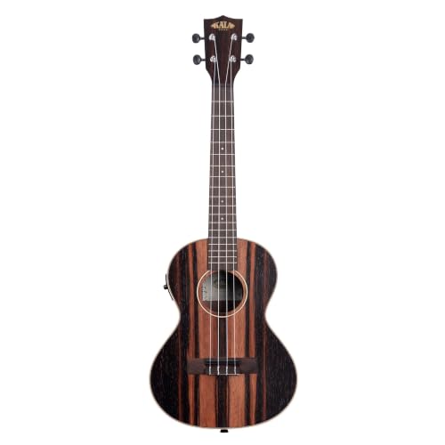 Kala KA-EBY-TE Striped Ebony Tenor Acoustic-Electric Ukulele