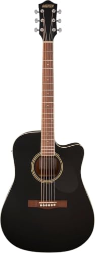 Gretsch Prelude D100CE Dreadnought Cutaway Acoustic-Electric Guitar - Black