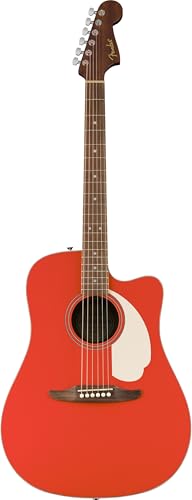 Fender California Standard Redondo CE Dreadnought Acoustic-Electric Guitar - Fiesta Red
