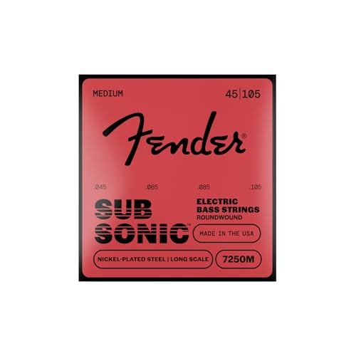 Fender 7250 Bass Strings, Nickel Plated Steel, Long Scale