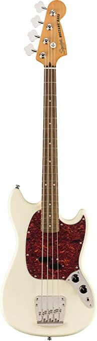 Fender Squier Classic Vibe '60s Mustang Bass - Olympic White w/ Instrument Cable