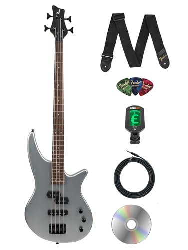 Jackson JS Series Spectra Bass JS2 Electric Bass Guitar - Quicksilver w/ Tuner