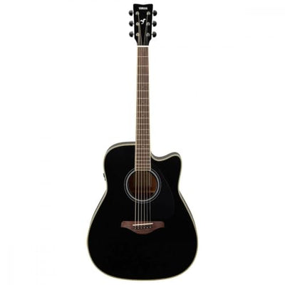 Yamaha FGC-TA TransAcoustic Dreadnought Cutaway Acoustic-Electric Guitar - Black
