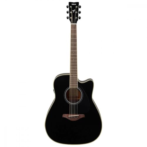 Yamaha FGC-TA TransAcoustic Dreadnought Cutaway Acoustic-Electric Guitar - Black