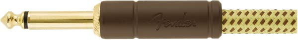 Fender 18.6-Foot Deluxe Instrument Cable, Straight-Straight, Tweed - 2 Pack