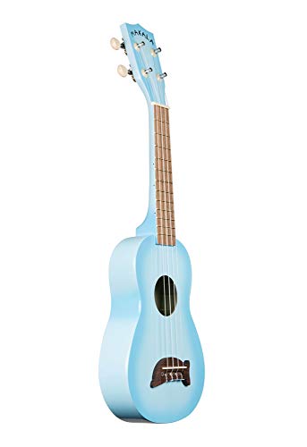 Kala MK-SD-LBBURST Makala Dolphin Soprano Ukulele - Light Blue Burst