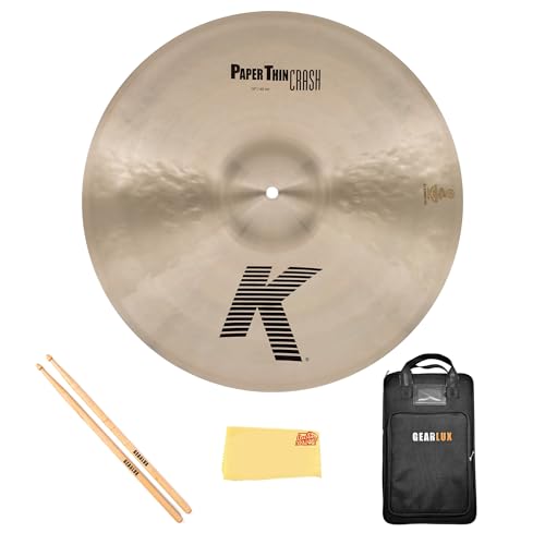 Zildjian K2818 18" K Paper Thin Crash Cymbal w/ Drumstick Bag
