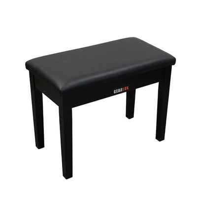 Gearlux Furniture-Style Piano Bench - Black