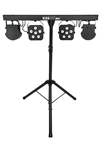 Gearlux 4-in-1 LED Party Bar Derby Light 2 X 6PCS 8-Watt RGBW Bright LEDs and 2 X 2PCS 10-Watt Warm LEDs