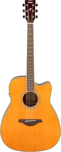 Yamaha FGC-TA TransAcoustic Dreadnought Cutaway Acoustic-Electric Guitar - Vintage Tint